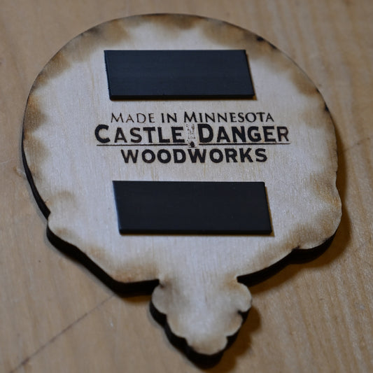 Castle Danger Woodworks Wood Logo Magnet