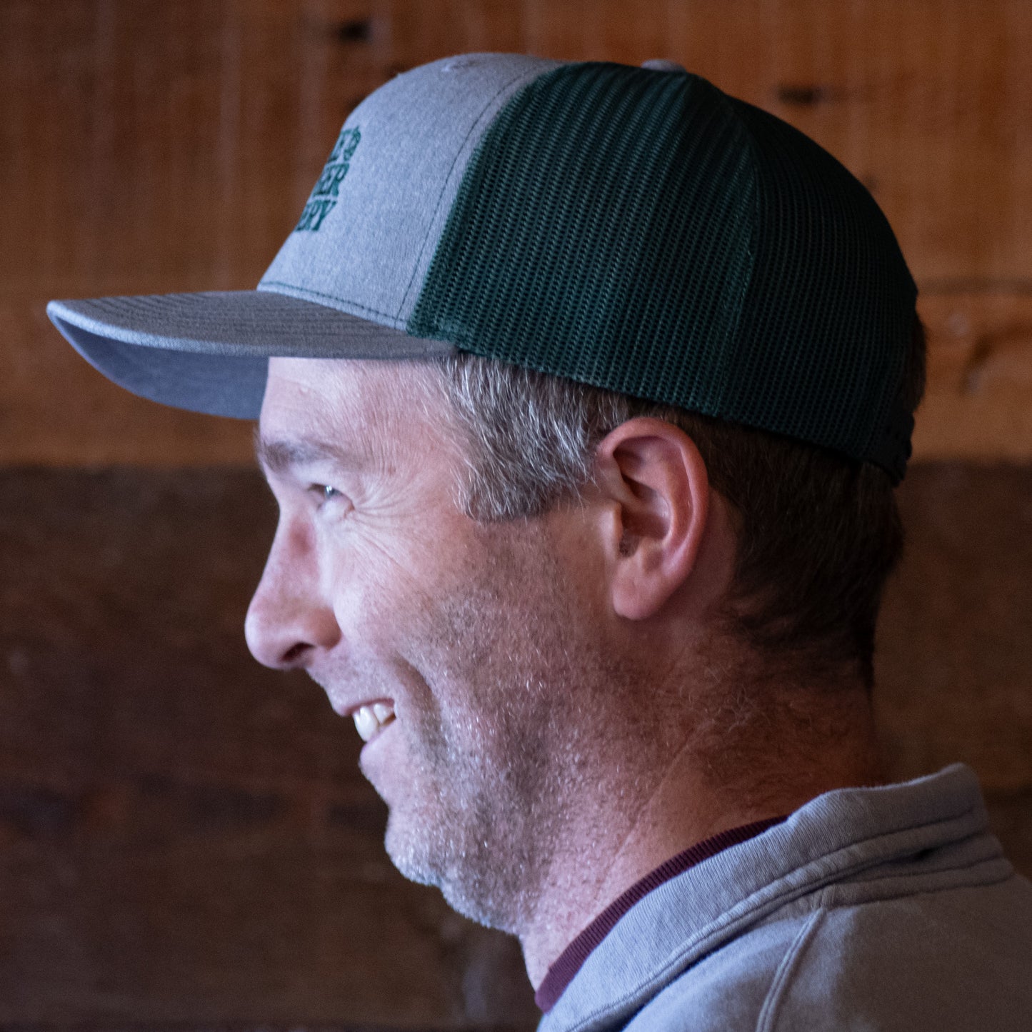 Mesh Back Hat - Green/Grey