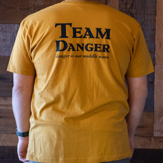 Team Danger Tee: Vintage Gold