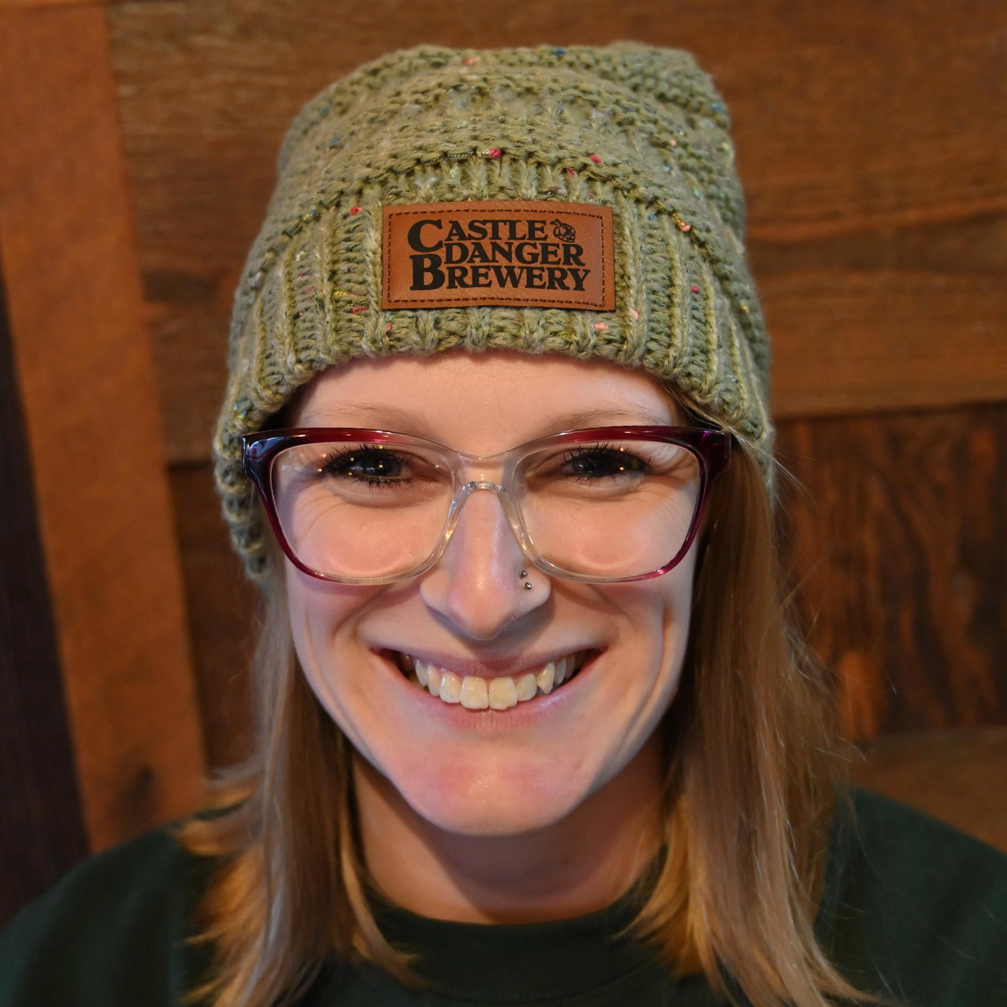 Knit Beanie - Speckled Sage