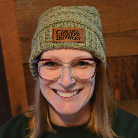 Knit Beanie - Speckled Sage
